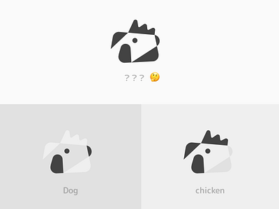 Dog or chicken icon
