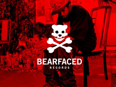 Bearfaced Records brand identity ice city logo marque music