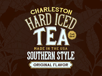 Charleston Hard Iced Tea charleston gold leaf hand painted logo southern tea