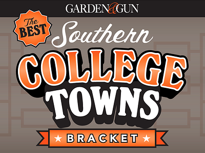 College Towns bracket college contest gardenandgun logo towns