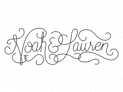 Noah & Lauren ampersand custom lauren noah script type wedding
