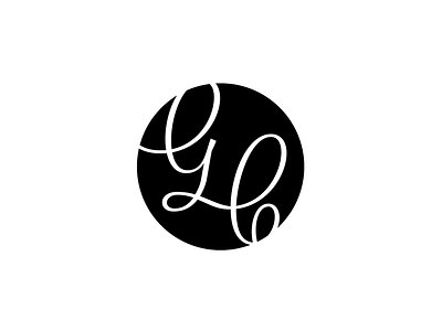 GLC Monogram v2 circle glc monogram knock out lavenderia logo script