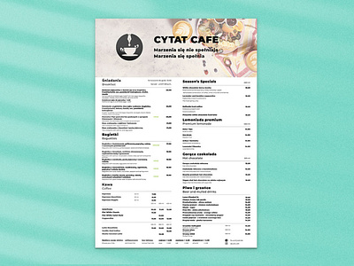 Coffee Shop outside menu branding coffee shop menu design graphic design menu menu design restaurant menu