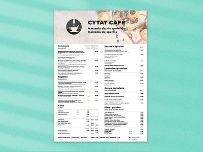 Coffee Shop outside menu branding coffee shop menu design graphic design menu menu design restaurant menu