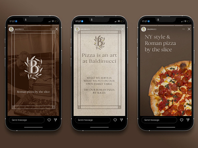 Baldinucci Instagram Stories for a Pizza Restaurant