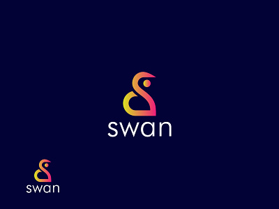 Abstract S Mark For Swan Logo Design