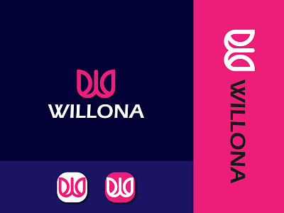 Abstract W Mark For Willona Logo Design