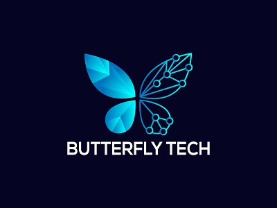 Butterfly Tech Logo Design branding