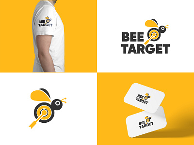 Bee Target Logo Design bird logo