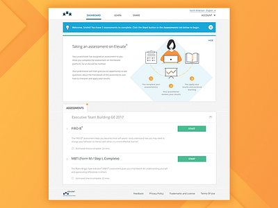 Respondent Dashboard assessments dashboard icons ui