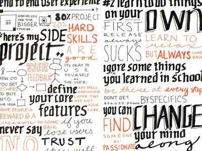 PSU Web Conference conference hand lettering notes psu sketch sketchnotes typography ux web