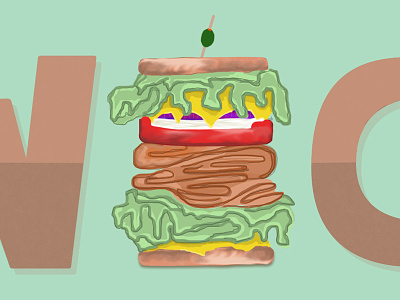 Sandwich Diet handlettering illustration photoshop sandwich typography