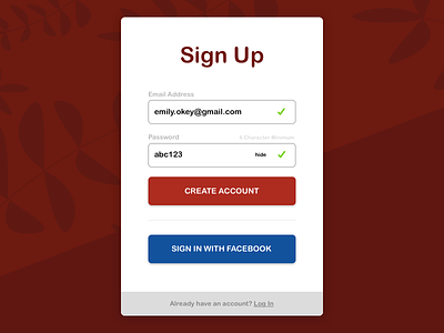 Sign Up 001