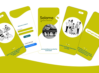 Salama App- Safe Haven appdesign design illustration internship juniordesigner mobiledesign ui uidesign uiux uiuxdesign uiuxdesigner ux uxdesign