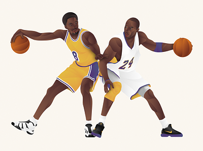 8.24 24 8 artwork basketball design gradients illustration kobe bryant mamba nba rip tribute