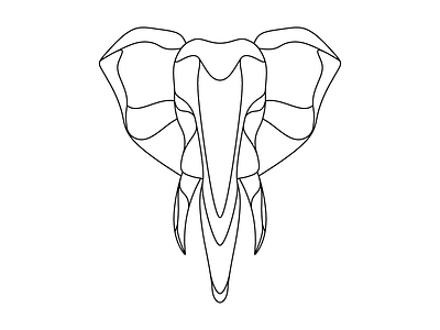 Elephant Outline elephant illustration outline pachyderm wildlife