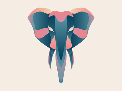 Elephant artwork colours elephant illustration pachyderm wildlife