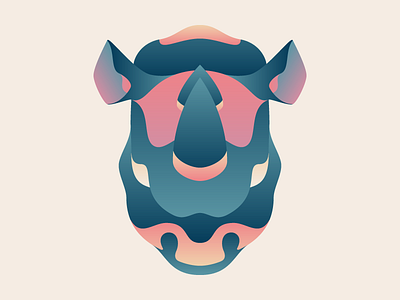 Rhinoceros artwork colours illustration pachyderm rhino rhinoceros wildlife