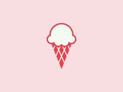 Vanilla Ice Cream logo concept cone cream icecream logo logoconcept logoconceptday orange pink vanilla vanillaicecreamday