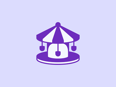 Carousel logo concept carousel carouselday logo logoconcept logoconceptday logodesigner logomaker park playground purple