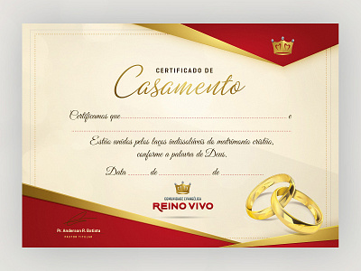 Certificado Casamento Reino Vivo brand curitiba design everson id illustration ilustration logo mayer varejo