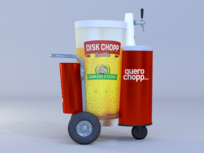 3D | Blender Carrinho de Chopp 3d beer carrinho chopp