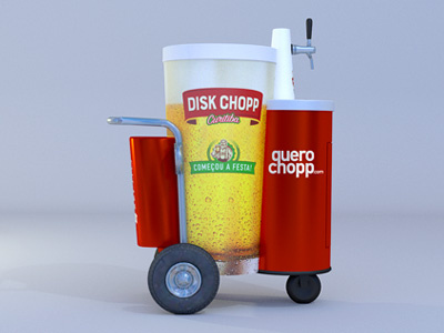 3D | Blender Carrinho de Chopp