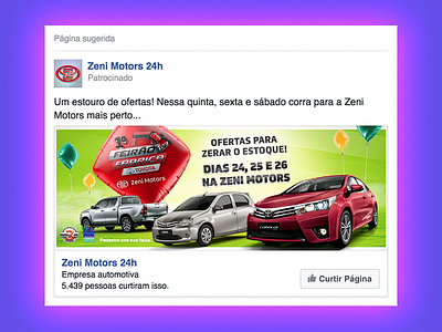 Camapanha Feirão Post Facebook Varejo Dealer baloes baloon campanha car dealer design everson hilux mayer publicidade verejo