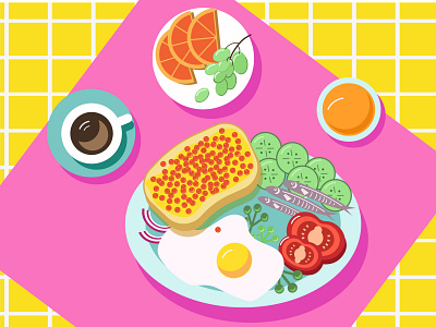 Завтрак design illustration vector