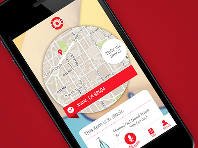 Mobile App Concept app circle ios iphone map mobile red