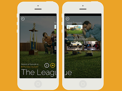TV App Concept (2 of 2) images ios mobile mobile app design thin type tv
