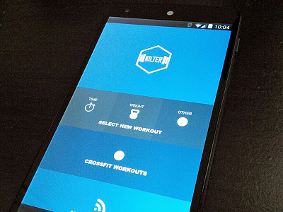 Kilter Android App Menu Screen