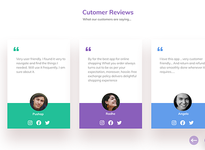 User Review Section ui ux