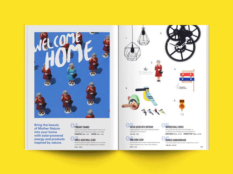 Kikkerland Look Book bright catalog colors design editorial layout lookbook product