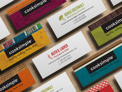 Cooksimple Business Cards branding business cards food patterns textures