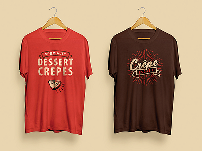 Crepe Escape T-Shirts apparel branding crepe creperie hudson valley illustration small business t shirt design typography upstate new york
