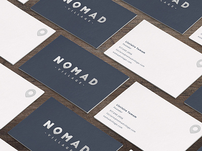 Nomad Business Cards branding business cards logo logotype luxury map pin metallic millennial nomad travel typography