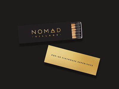 Nomad Matchbox branding geometry logo logotype luxury match box matches metallic millennial nomad travel typography