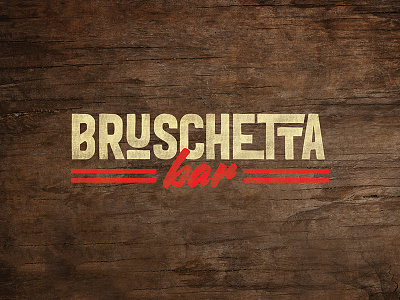 Bruschetta Bar Logo branding bruschetta flat graphic illustrations logo menu restaurant branding typography vector