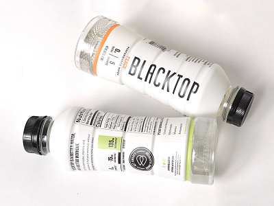 Blacktop Performance Water Packaging badge branding clean graph logotype minimal packaging sports drink sports water