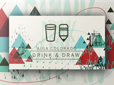 AIGA Colorado Drink & Draw branding graphic design identity