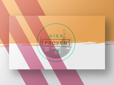 Program Graphic for AIGA Colorado's Proven