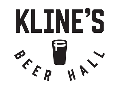 Klines Logo beer identity logo pint