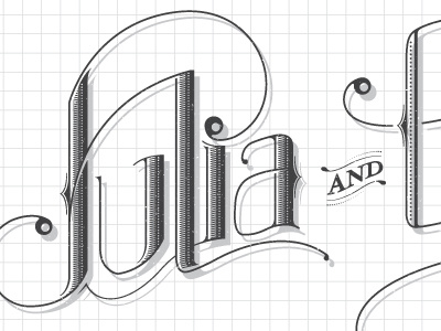 Julia hand lettering wedding