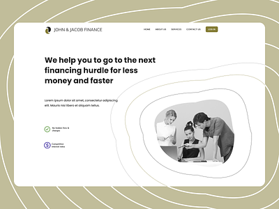 Hero page for a Fintech Company