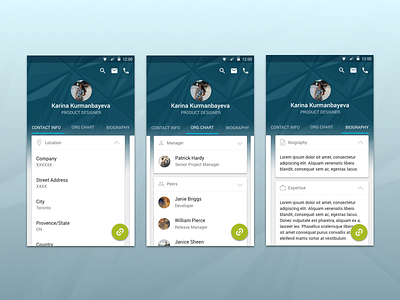 Employee Directory App app corporate enterprise interface mobile ui ux