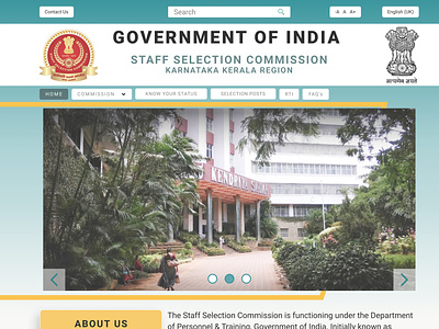 Government Website designing For SSC