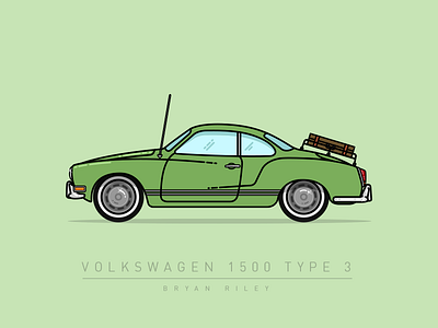 Volkswagen 1500 Type 3 car illustration illustrator vector volkswagen