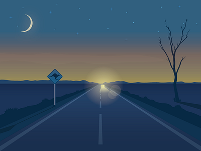 Australia - Outback Highway australia illustrator landscape vector