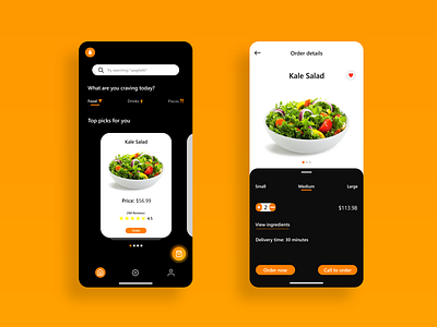 Food mobile application design